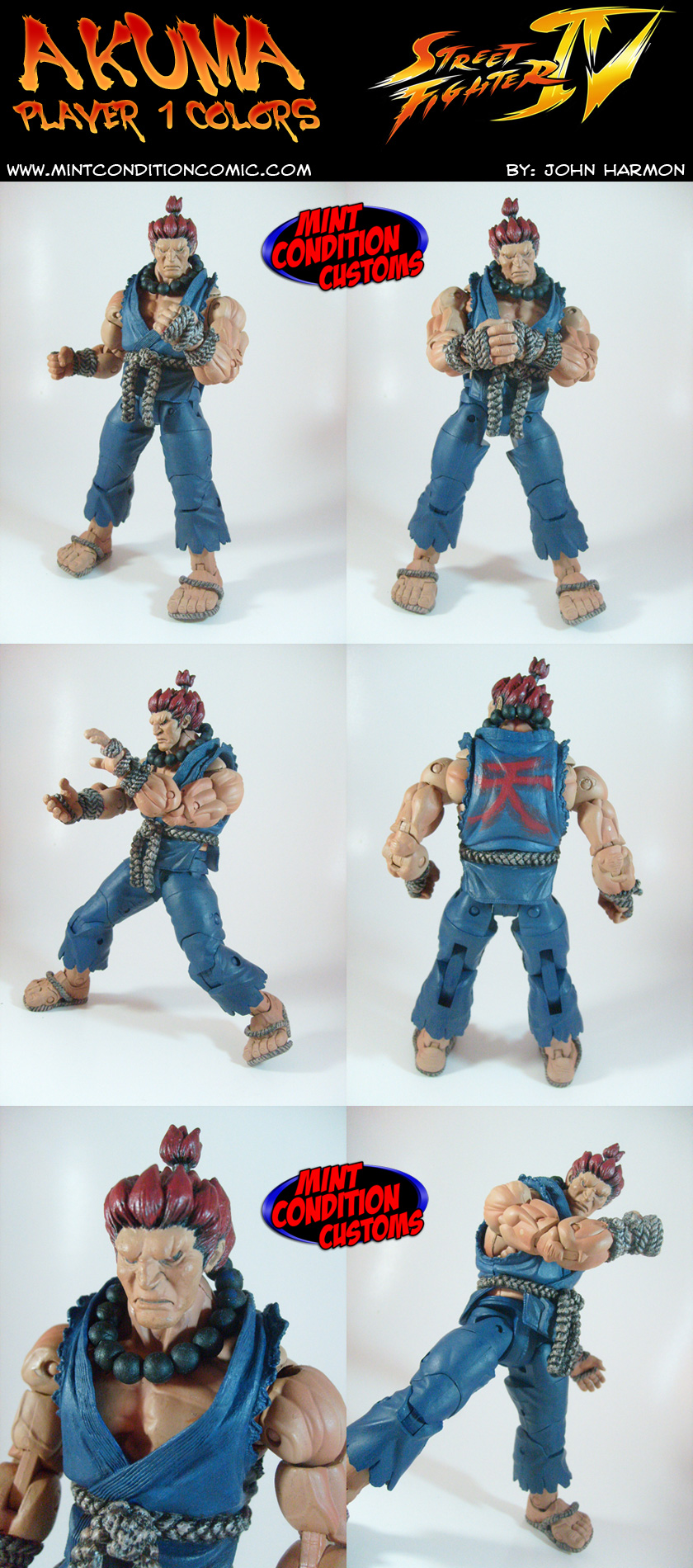 Akuma, Street Fighter 4 Style (Street Fighter) Custom Action Figure