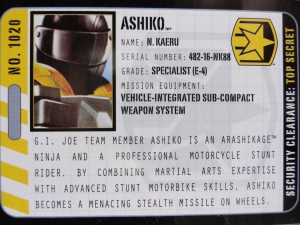 Ashiko with Cycle Armor Hasbro G.I. Joe Pursuit of Cobra