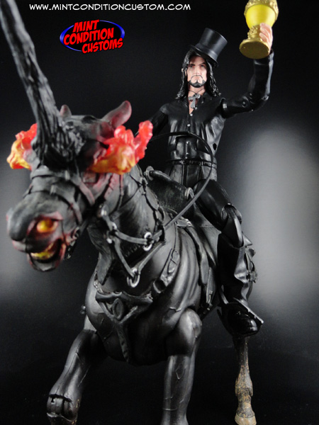 Custom Aurelio Voltaire Action Figure Gothic Folk Singer Black Unicorn