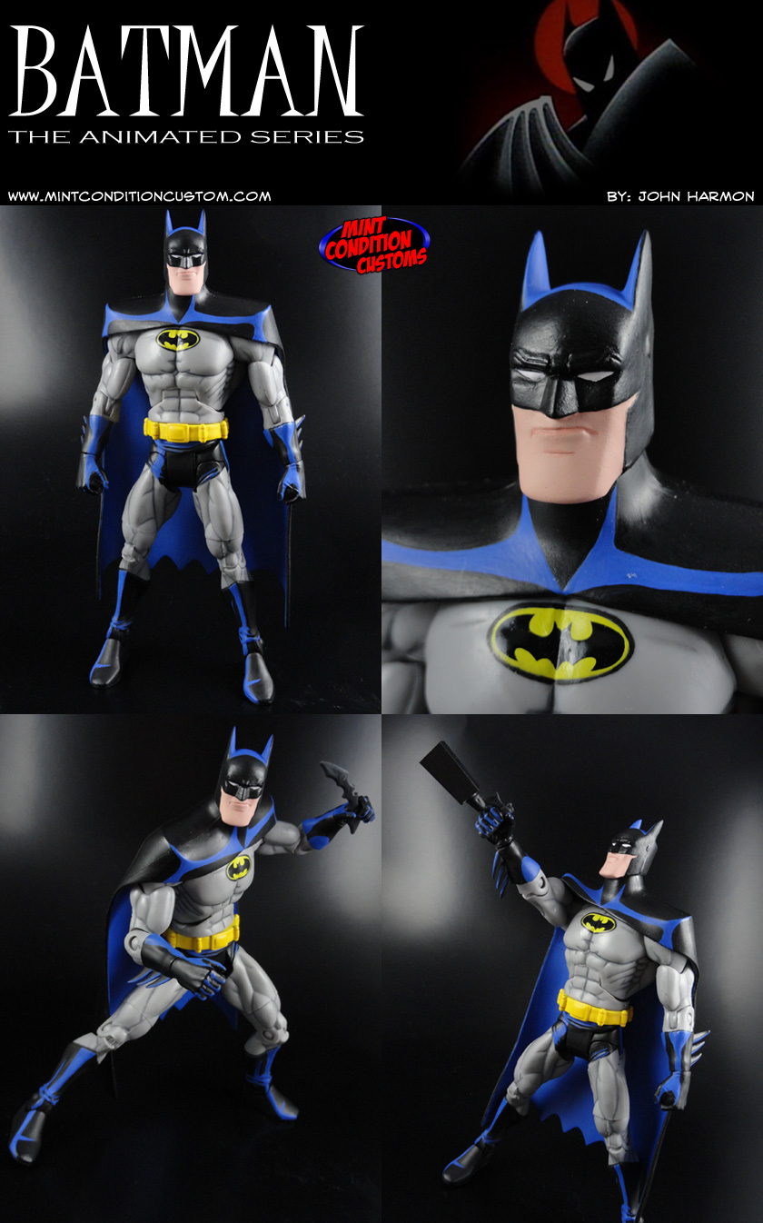 Custom Batman (Animated Series Style) 6″ DC Universe Action Figure