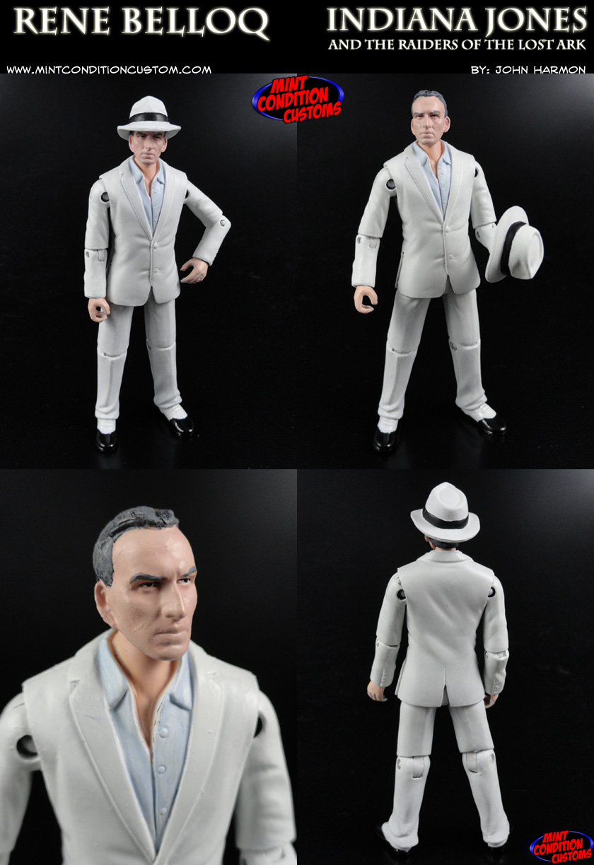 Custom Rene Belloq 3 3/4" G.I. Joe Indiana Jones Action Figure