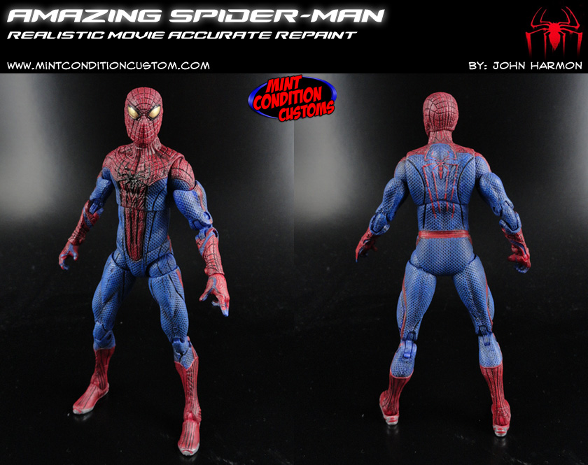 Custom Amazing Spider-Man (Movie Style Repaint) 6" Marvel Legends Action Figure Hasbro Andrew Garfield