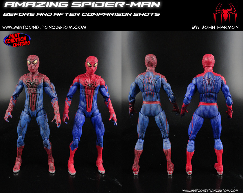 Custom Amazing Spider-Man (Movie Style Repaint) 6" Marvel Legends Hasbro Andrew Garfield Action Figure