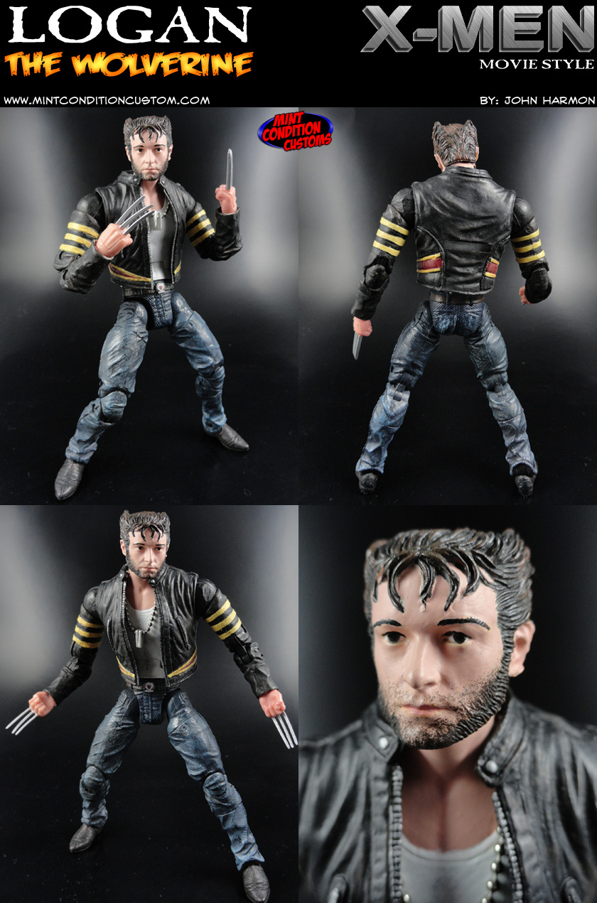 Custom Logan/Wolverine (X-Men Movie Style) 6" Marvel Legends Action Figure Hugh Jackman Origins