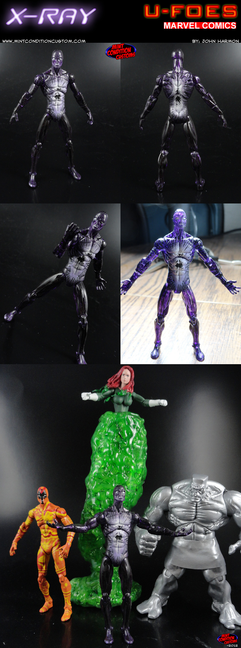 Custom U-Foes X-Ray 3 3/4" Marvel Universe Action Figure 