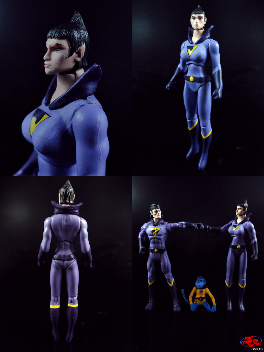 Custom Wonder Twins with Gleek 3 3/4" DC Universe Action Figures