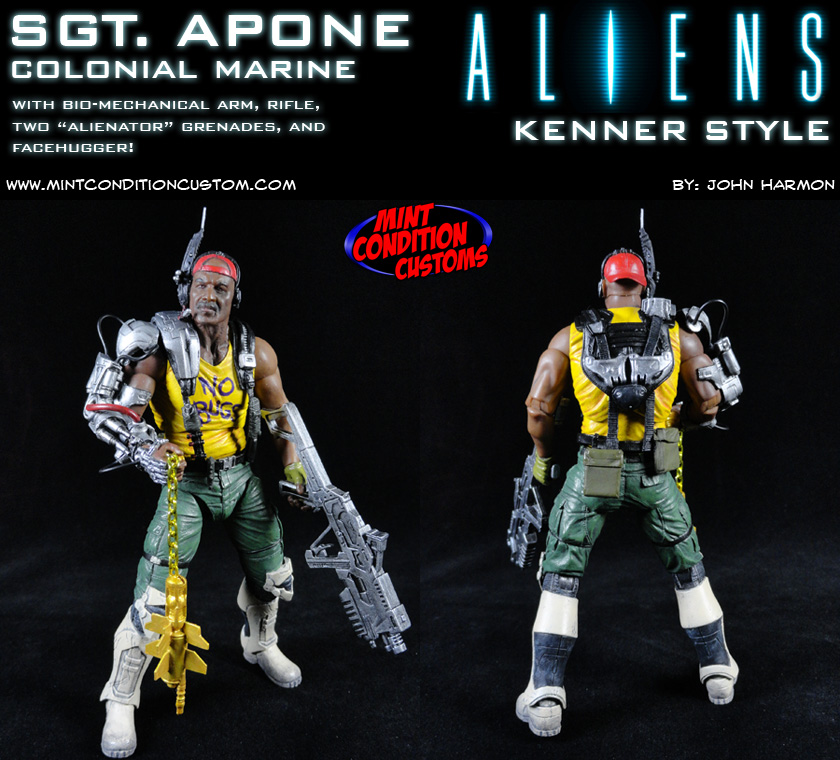 Custom Aliens Sgt. Apone (Kenner Style) Action Figure
