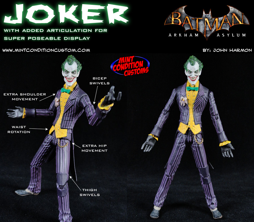 Custom Joker (Arkham Asylum) w/ Added Articulation DC Universe Action Figure
