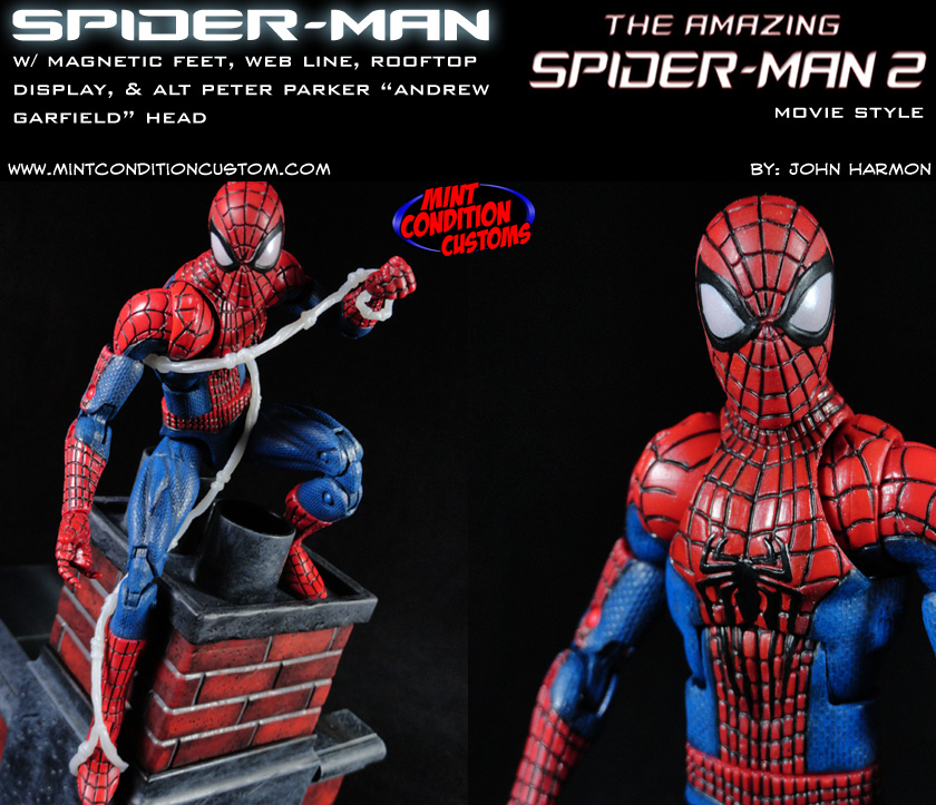 Custom Amazing Spider-Man 2 (W/ Magnetic Feet) 6" Marvel Legends Action Figure