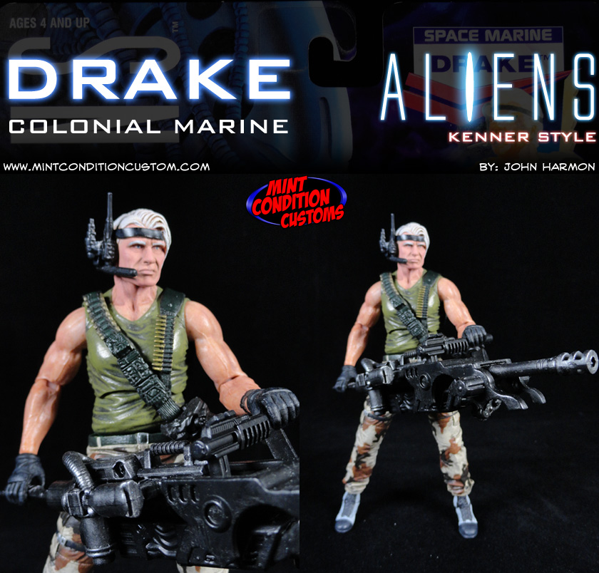 Custom Aliens Drake (Kenner Style) NECA Action Figure