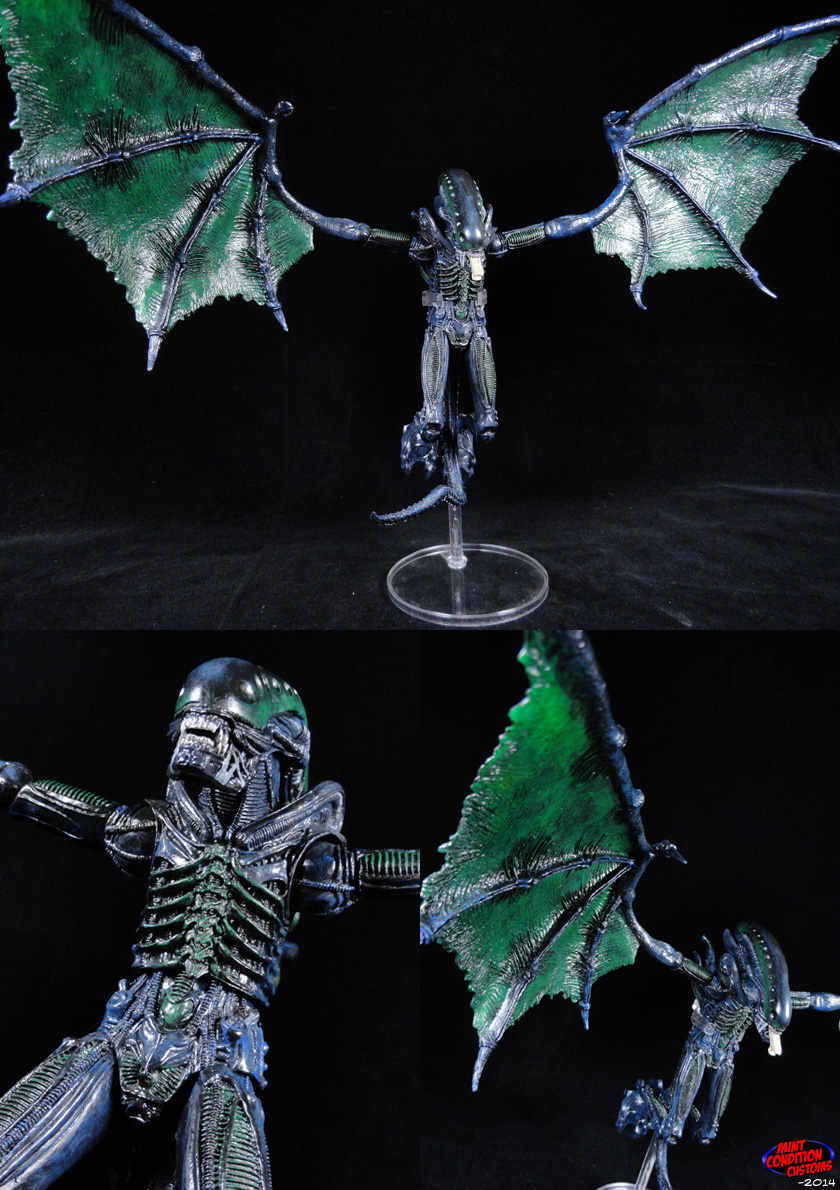 Custom Bat Alien, SNES Alien Vs. Predator Video Game Action Figure