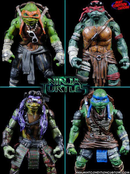 Custom Teenage Mutant Ninja Turtles (2014 Movie Accurate) Action Figure Set
