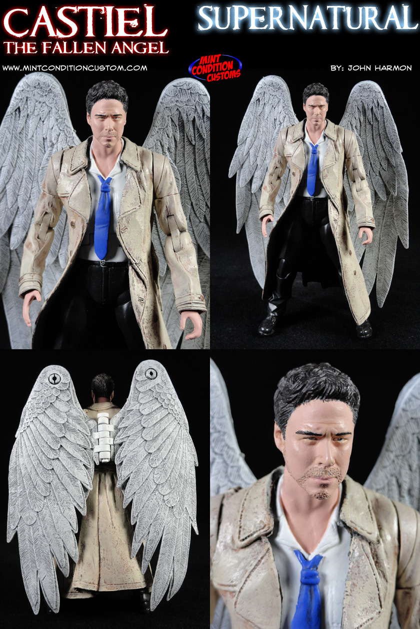 Custom Supernatural Castiel the Fallen Angel 6" Action Figure