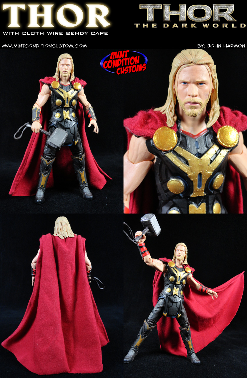 Thor the Dark World W/ Cloth Poseable Cape Marvel Select