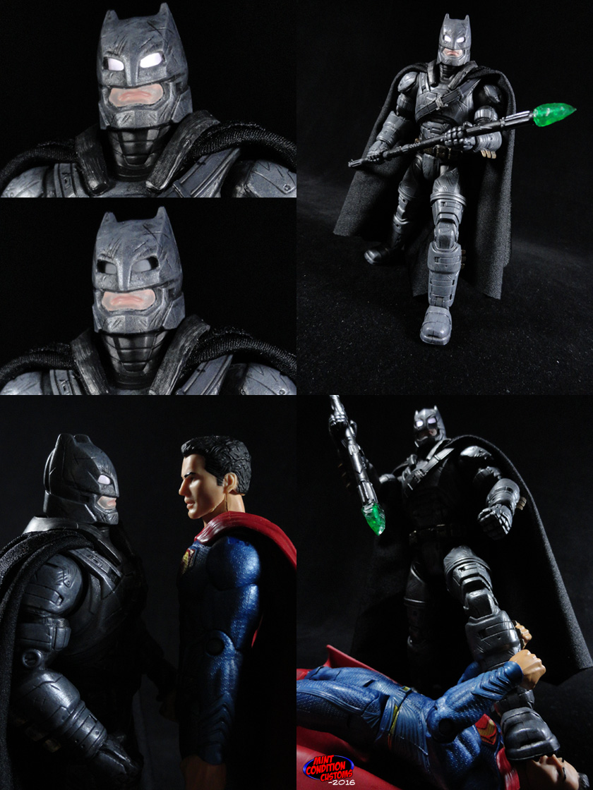 Armored Batman with Light Up Eyes (Batman v Superman Movie Style) DC Universe Custom Action Figure