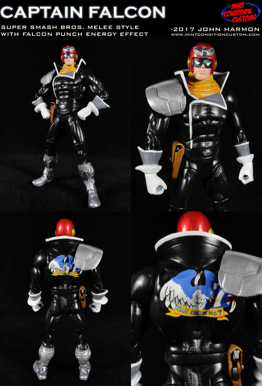 Captain Falcon Super Smash Bros Melee F-Zero Video Game Custom Action Figure